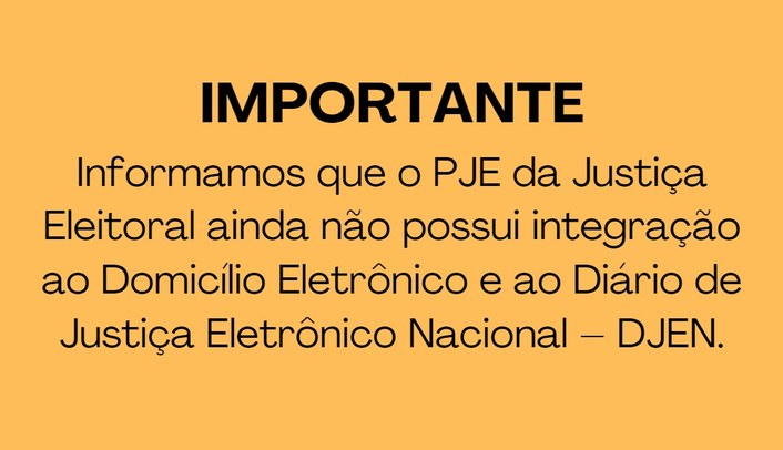 imagem de background - Informamos que o PJE da Justiça Eleitoral ainda não possui integração ao ...